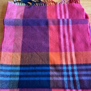 Cashmere Feel 100% Acrylic Tartan Scarf Multi Colored Plaid NWT Outdoor Warmth